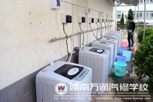 自動洗衣機，為湖南萬通學子生活減輕負擔